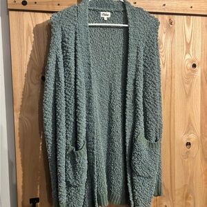 Pulse Textured Green Women's Cardigan